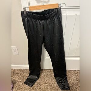 Black leather leggings